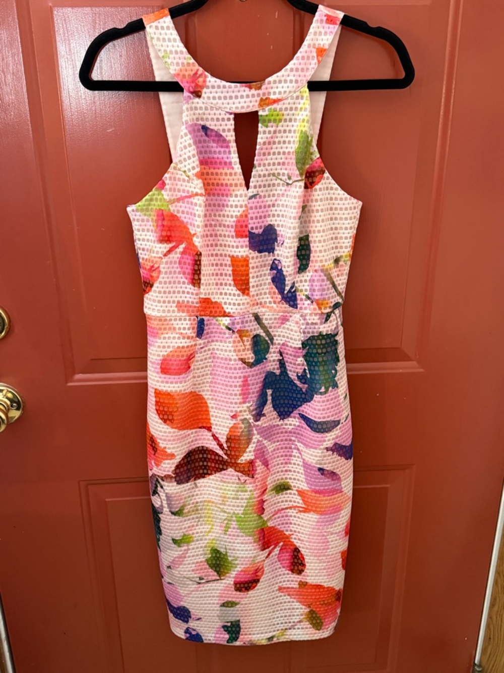 Colorful Trina Turk size 2 Watercolor Print Sheath Dress